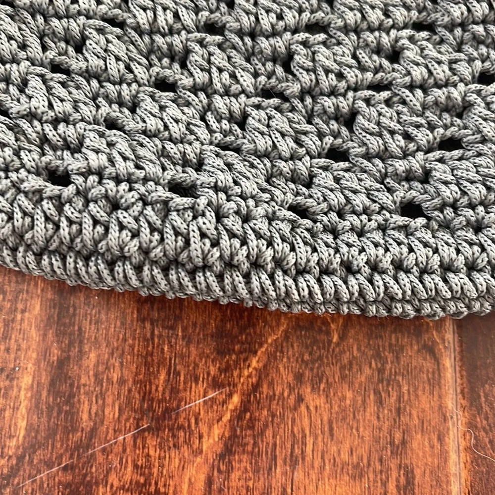 Over the door crochet style holder, very well made with sturdy wire edges